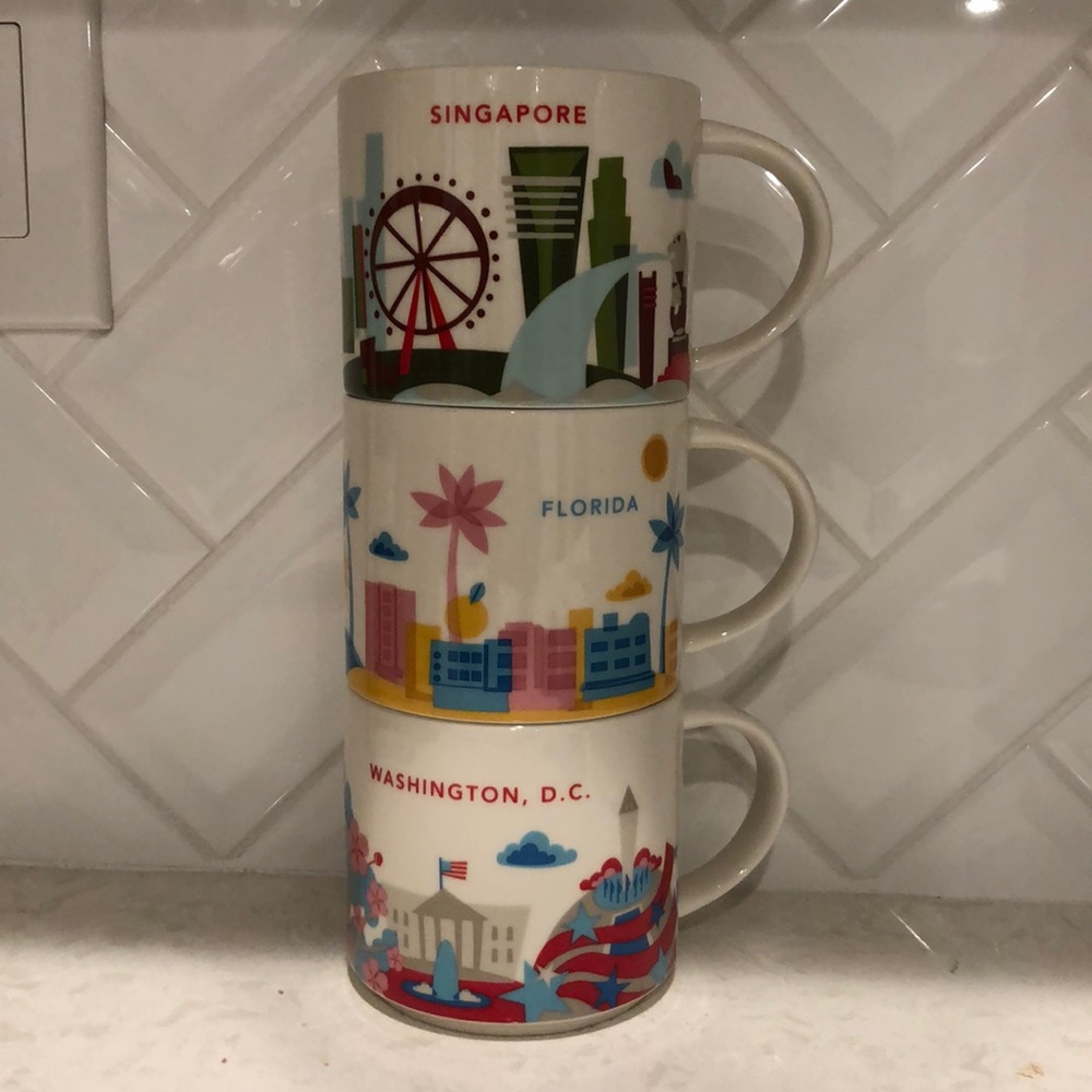 Bundle-Never used- You are here Starbucks mugs.